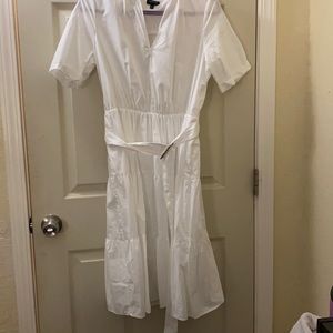 Who what wear white dress with belt